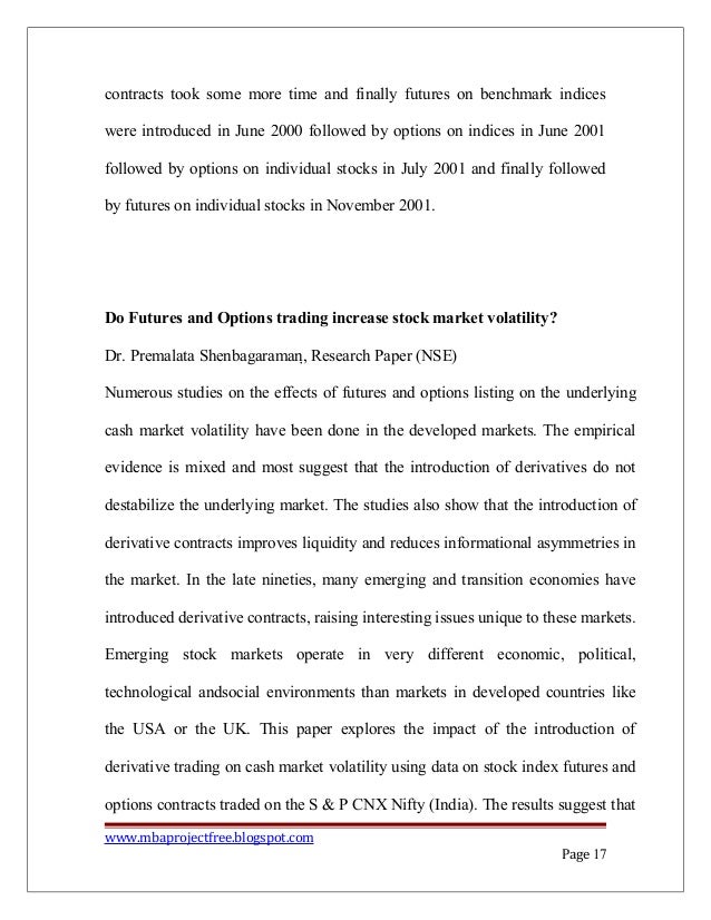 derivatives research papers